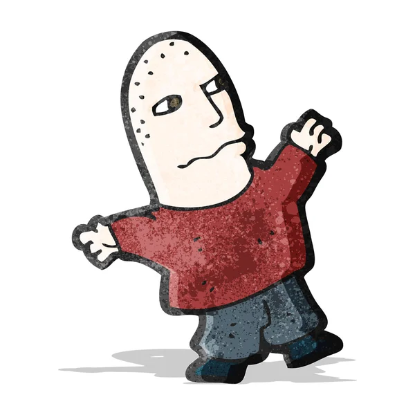 Krátké kreslené holohlavý muž — Stockový vektor
