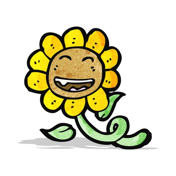 Retro sunflower cartoon — Stock Vector