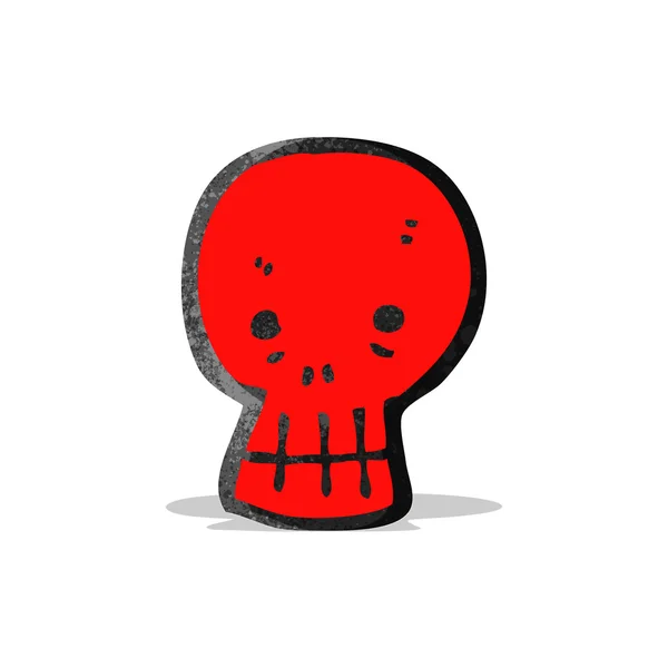 Roter Totenkopf Cartoon-Symbol — Stockvektor