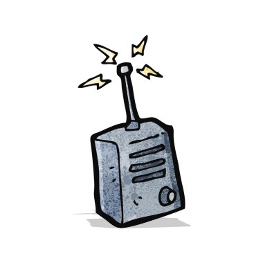 karikatür walkie talkie