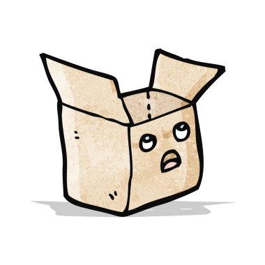 Aç kutusunda çizgi film karakteri