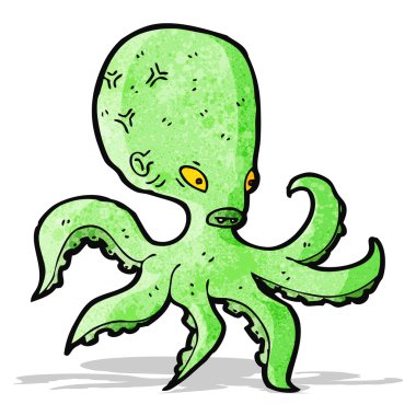 dev ahtapot karikatür