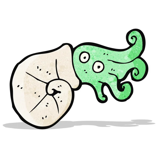 卡通鹦鹉螺鱿鱼 — 图库矢量图片