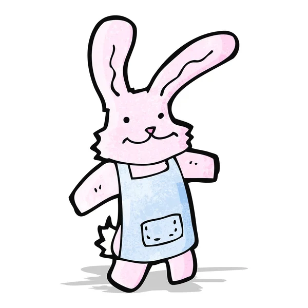 Conejo rosa de dibujos animados — Vector de stock