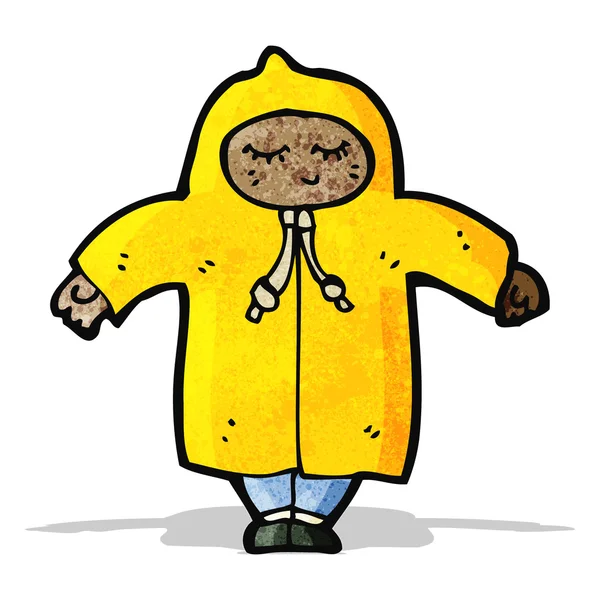Cartone animato ragazzo in cappotto — Vettoriale Stock