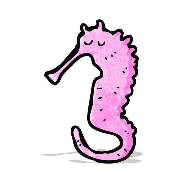 Dessin animé cheval de mer rose — Image vectorielle