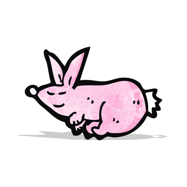 Cartone animato rosa coniglio — Vettoriale Stock