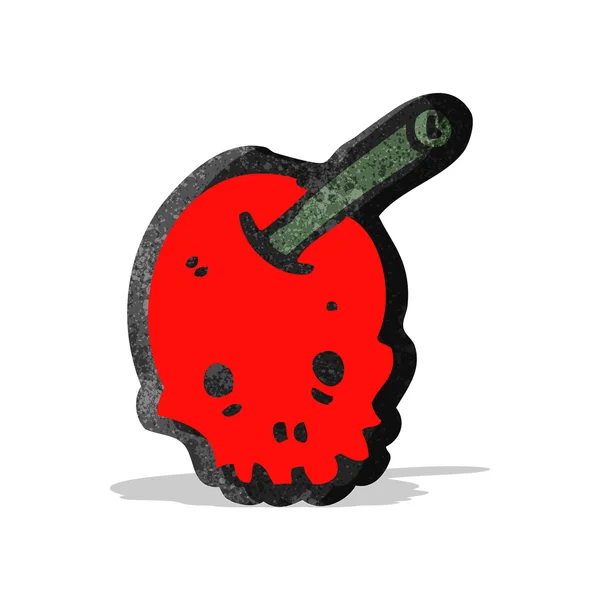 Calavera de cereza de dibujos animados — Vector de stock