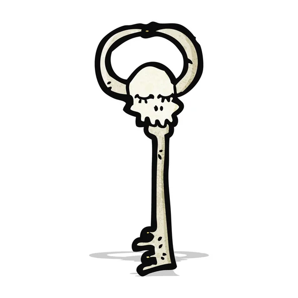 Cartoon skeleton key — Stock Vector