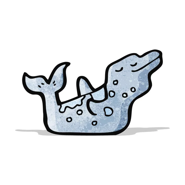Delfín de dibujos animados — Vector de stock