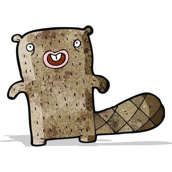 Grappige cartoon beaver — Stockvector