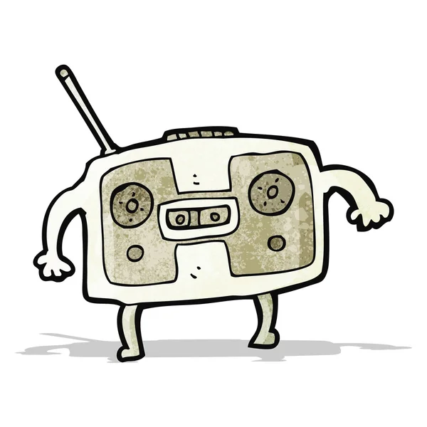 Radio cassette speler cartoon — Stockvector