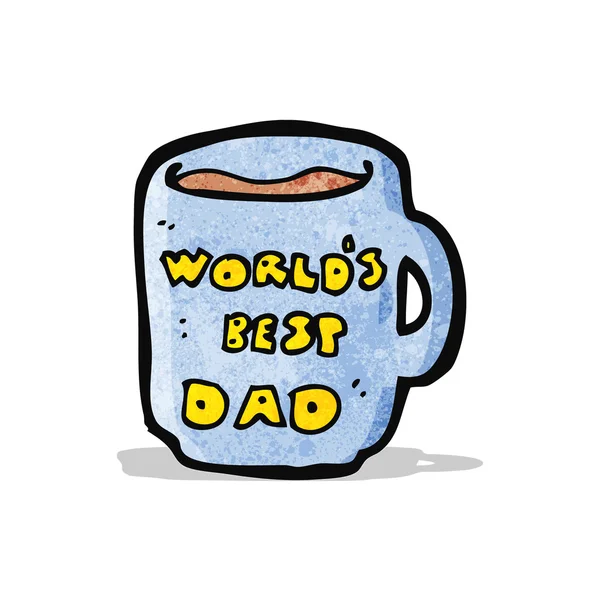 Worlds best dad mug — Stock Vector