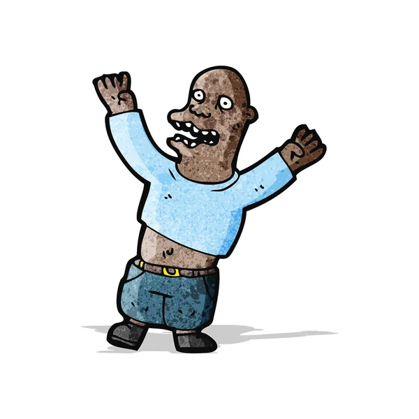 Cartoon opgewonden man — Stockvector