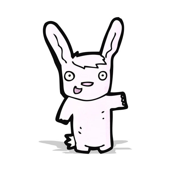 Caricature lapin rose — Image vectorielle