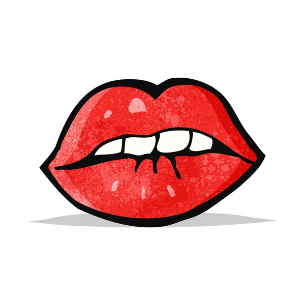 Labios de dibujos animados — Vector de stock