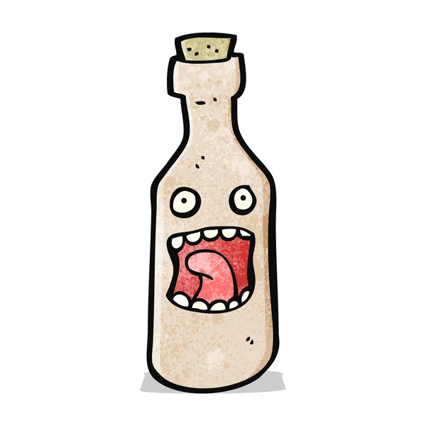 Personaje de dibujos animados botella — Vector de stock