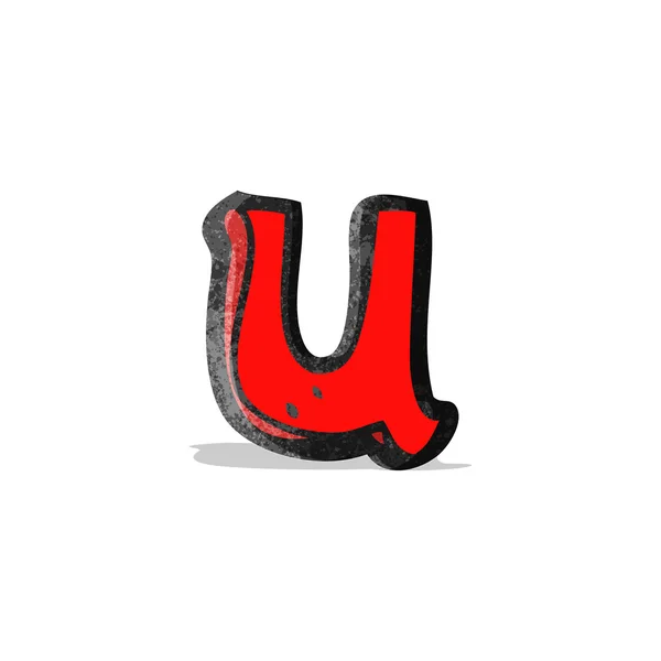 Мультфільм літера u — стоковий вектор