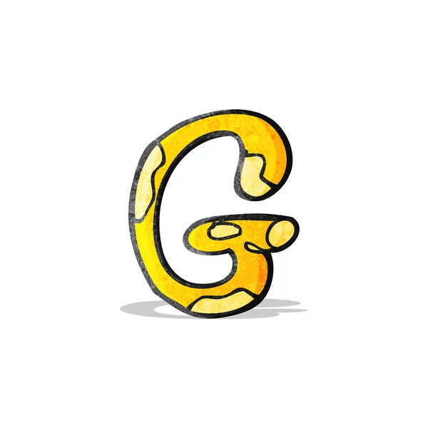 Child's drawing of the letter g — Stock Vector