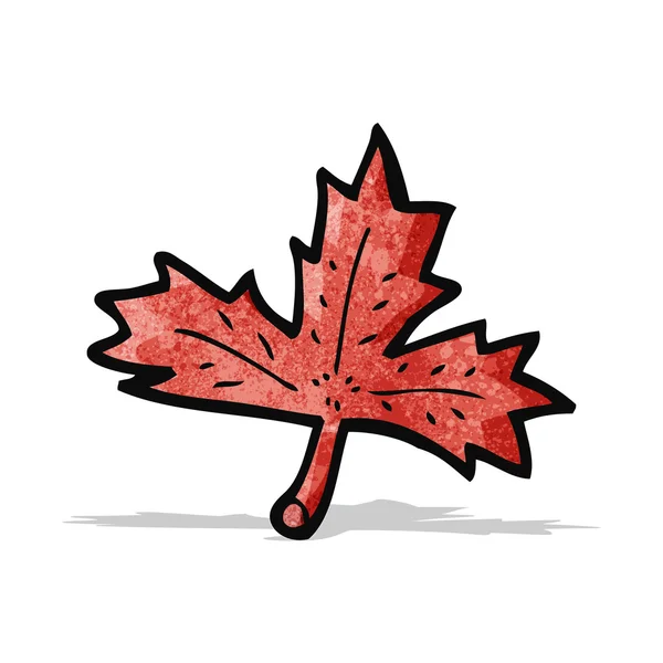 Cartoon red leaf — Stock Vector