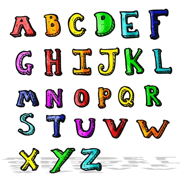 Alphabet de bande dessinée — Image vectorielle