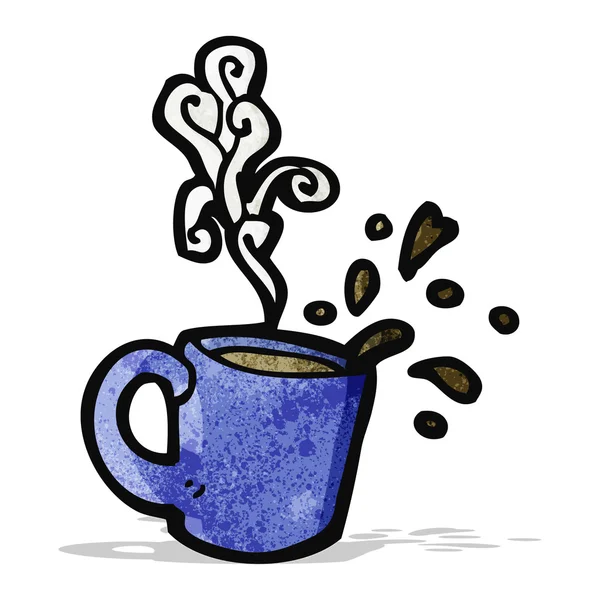 Café caliente de dibujos animados — Vector de stock