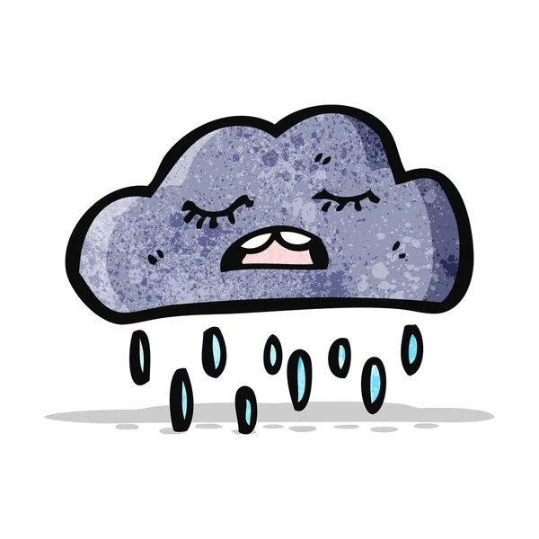 Nube de lluvia de dibujos animados — Vector de stock