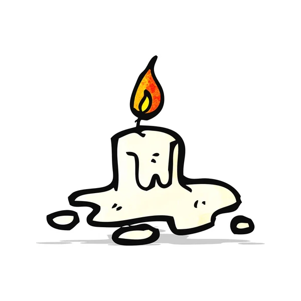 Melting candle cartoon — Stock Vector