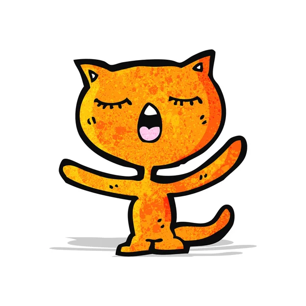 Divertido gato de dibujos animados — Vector de stock