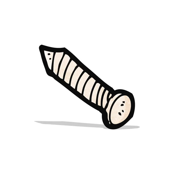 Tornillo de dibujos animados — Vector de stock