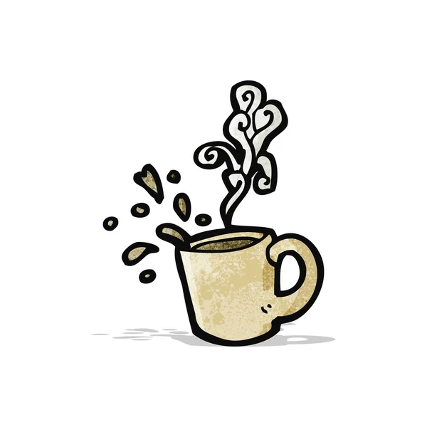 Taza de café de dibujos animados — Vector de stock