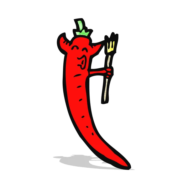 Cartoon chilipeppar — Stock vektor