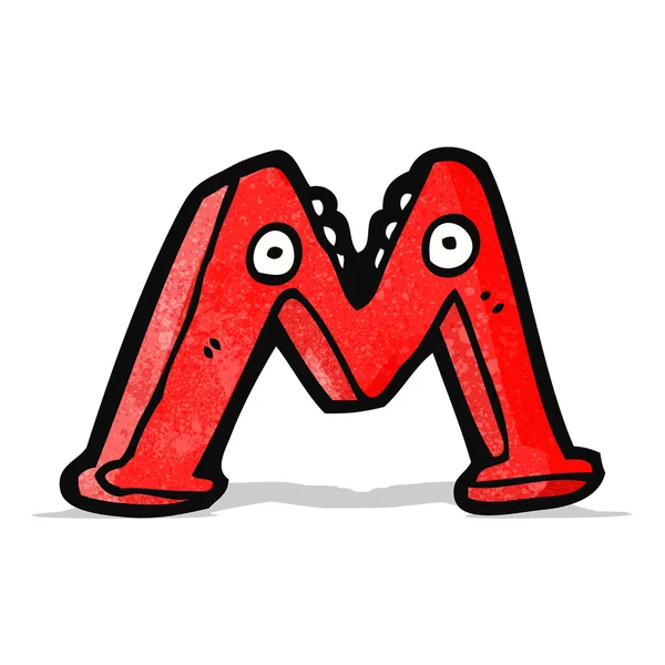 Cartoon bokstaven m — Stock vektor