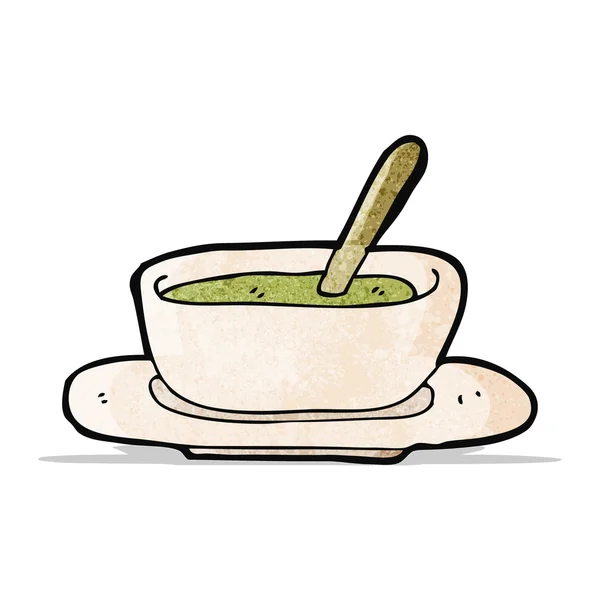 Tigela de sopa de desenhos animados — Vetor de Stock