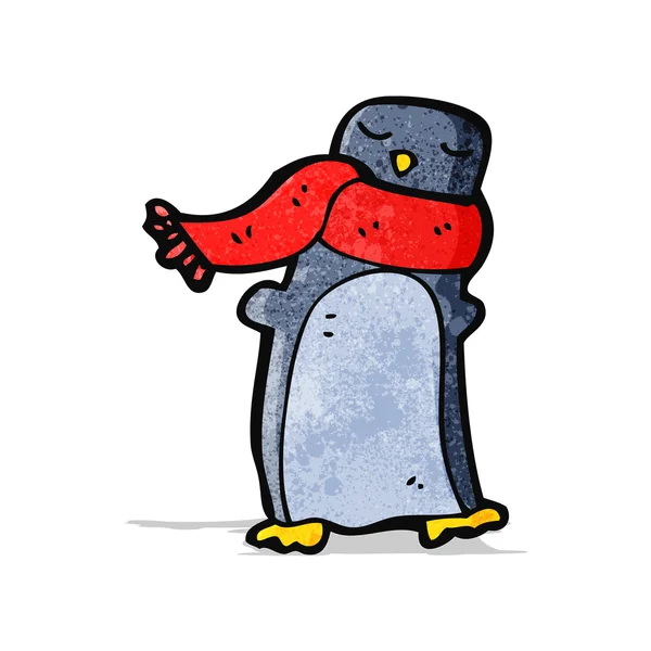 Sevimli Noel penguen — Stok Vektör