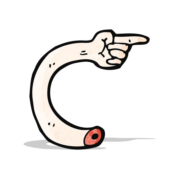 Cartoon mit dem Zeigefinger — Stockvektor