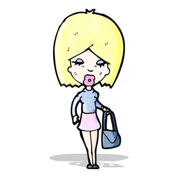 Cartoon blond woman — Stock Vector