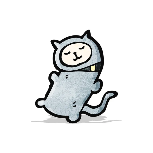 Divertido traje de gato de dibujos animados — Archivo Imágenes Vectoriales