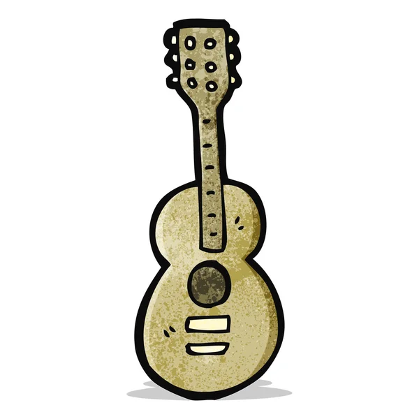 Cartoon acoustic guitar — Stock Vector