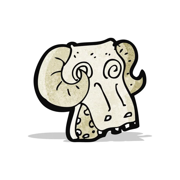 Inquietante ariete cranio cartone animato — Vettoriale Stock
