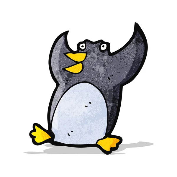 Divertido pingüino de dibujos animados — Vector de stock