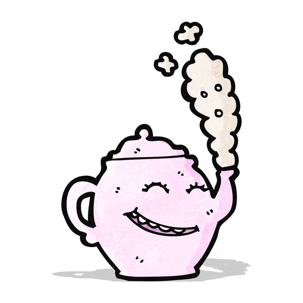 Pote de chá desenhos animados —  Vetores de Stock