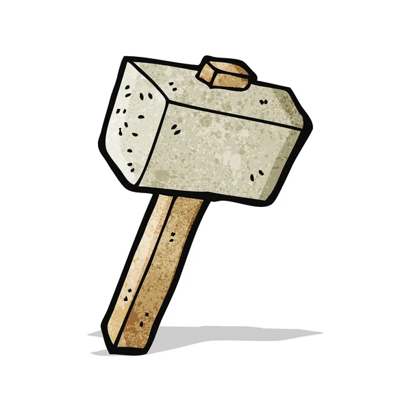 Cartoon stenen mallet — Stockvector