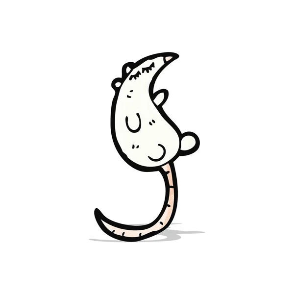Cartone animato topo bianco — Vettoriale Stock