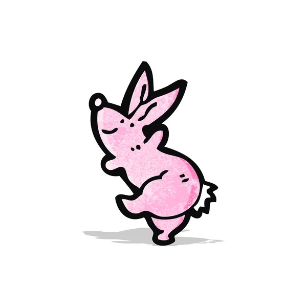 การ์ตูนกระต่ายสีชมพู — ภาพเวกเตอร์สต็อก