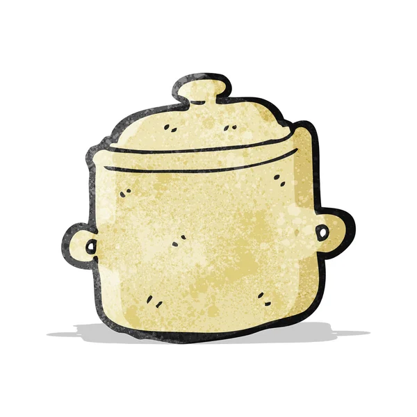 Olla de cocina de dibujos animados — Vector de stock