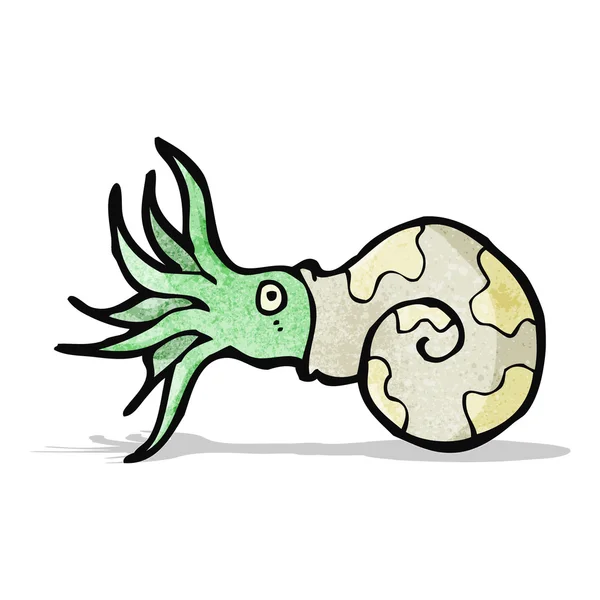 Calamari nautilus cartoon — Vettoriale Stock