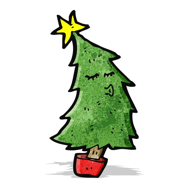 Tekenfilm kerstboom — Stockvector