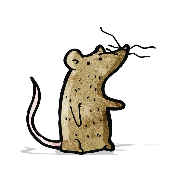 Souris dessin animé avec nez secoué — Image vectorielle