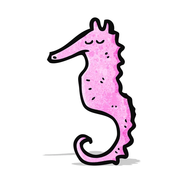 Cartoon rosa sea horse — Stock vektor